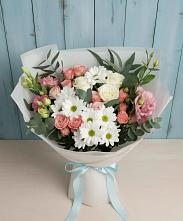 Букет цветов из:  Розы, Лизиантусы и Хризантемы #REPLACE_PRED# Бутово