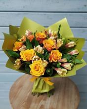 Букет цветов из:  Альстромерии и Розы #REPLACE_PRED# Бутово