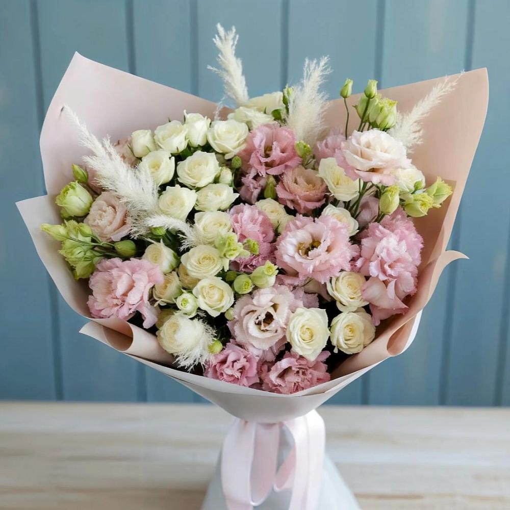 Букет цветов из: Альстромерии и Розы в Бутово