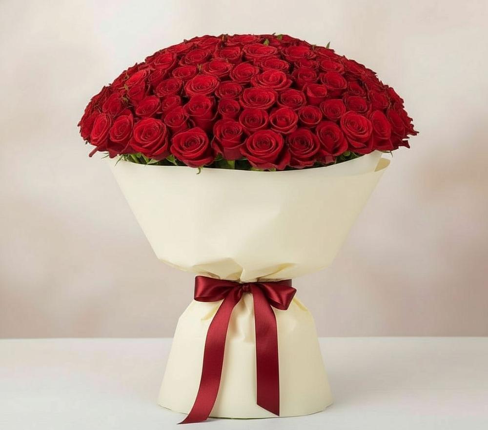 Букет 101 Красная роза Милано в Бутово