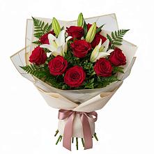 Букет цветов из:  Лилии и Розы #REPLACE_PRED# Бутово