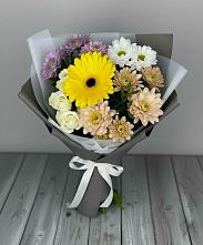 Букет цветов из:  Розы, Герберы и Хризантемы #REPLACE_PRED# Бутово