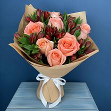 Букет цветов из:  Розы и Альстромерии в Бутово