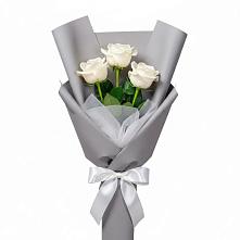 Букет 3 белые розы #REPLACE_PRED# Бутово