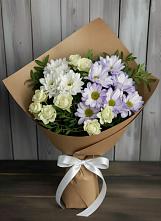 Букет цветов из:  Хризантемы и Розы в Бутово