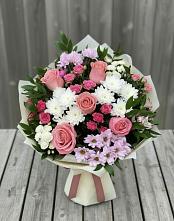 Букет цветов из:  Альстромерии, Гвоздики, Розы и Хризантемы #REPLACE_PRED# Бутово