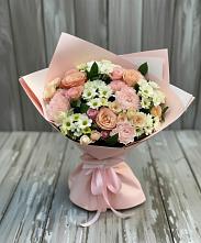 Букет цветов из:  Гвоздики, Розы и Хризантемы в Бутово