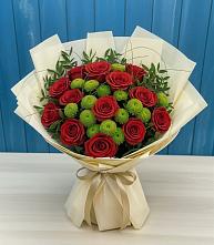 Букет цветов из:  Розы и Хризантемы #REPLACE_PRED# Бутово