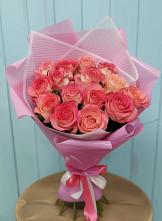 Букет 15 Розовых роз Равель #REPLACE_PRED# Бутово