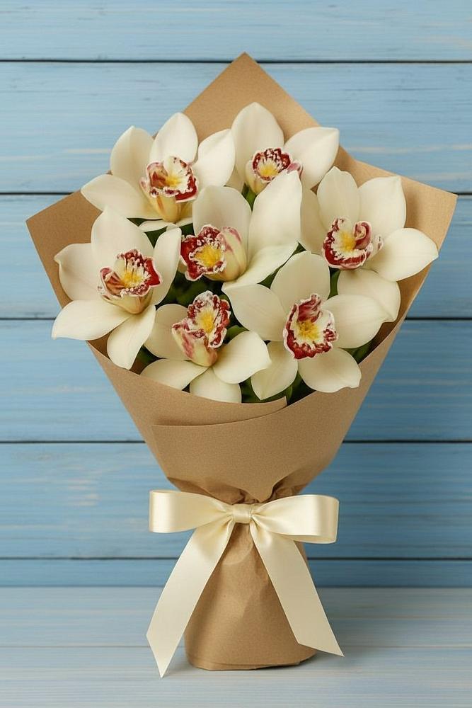 Букет цветов из: Орхидеи и Розы в Бутово